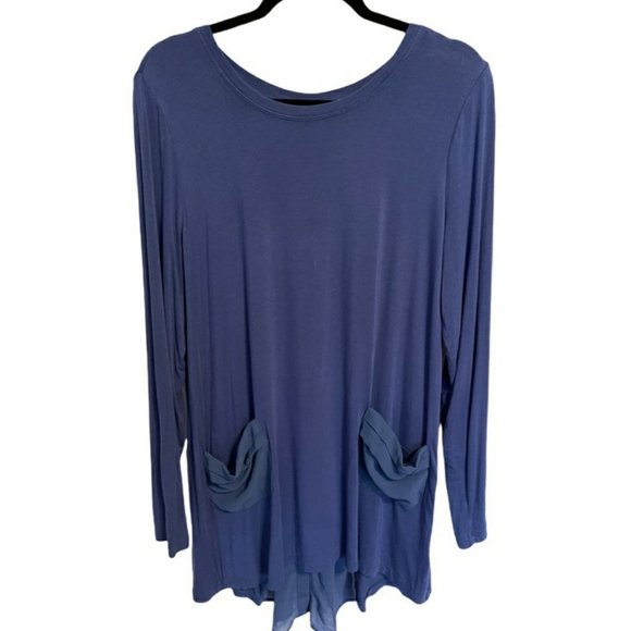 LOGO by Lori Goldstein Tops - Logo Lounge By Lori Goldstein Chiffon Tunic top, Large